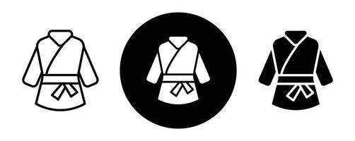 Kimono outline icon collection or set. Kimono Thin line art vector