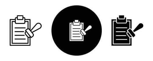 Permit outline icon collection or set. Permit Thin line art vector