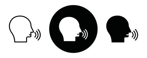 Pronunciation outline icon collection or set. Pronunciation Thin line art vector