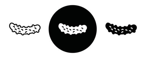 Sea cucumber outline icon collection or set. Sea cucumber Thin line art vector