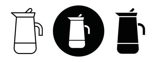 Percolator outline icon collection or set. Percolator Thin line art vector