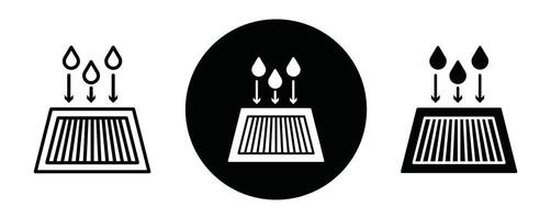 Sewer drain outline icon collection or set. Sewer drain Thin line art vector