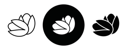 Pistachio outline icon collection or set. Pistachio Thin line art vector