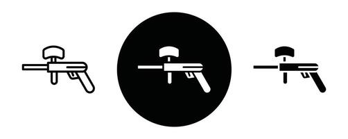 Paintball outline icon collection or set. Paintball Thin line art vector