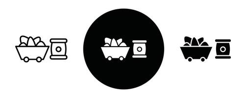 Raw material outline icon collection or set. Raw material Thin line art vector