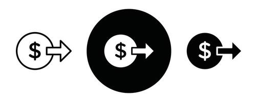 Send money outline icon collection or set. Send money Thin line art vector