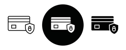 Secure payment outline icon collection or set. Secure payment Thin line art vector