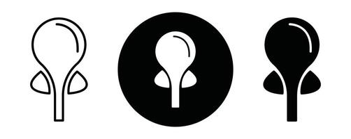Prostate outline icon collection or set. Prostate Thin line art vector