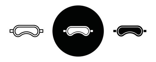 Sleeping mask outline icon collection or set. Sleeping mask Thin line art vector