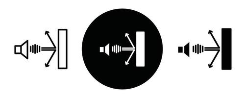 Soundproofing walls outline icon collection or set. Soundproofing walls Thin line art vector