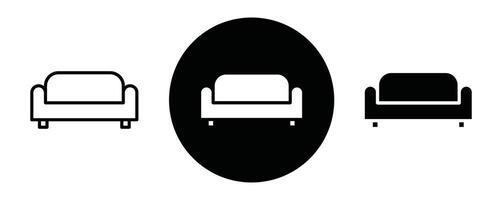 Sofa outline icon collection or set. Sofa Thin line art vector