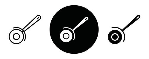 Slicer pizza outline icon collection or set. Slicer pizza Thin line art vector