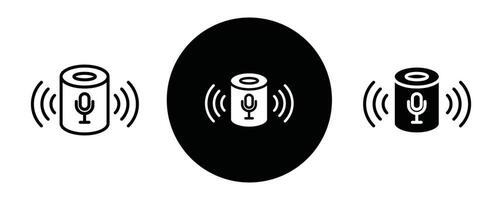 Smart speaker outline icon collection or set. Smart speaker Thin line art vector