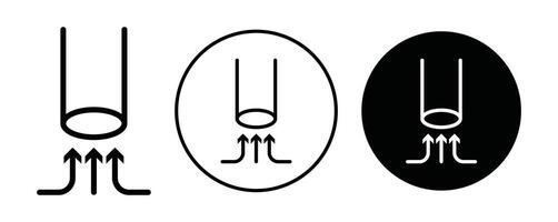 Suction process outline icon collection or set. Suction process Thin line art vector