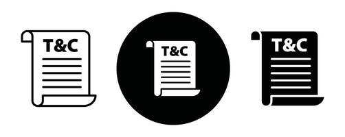 Terms and Conditions outline icon collection or set. Terms and Conditions Thin line art vector