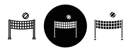 Volleyball net outline icon collection or set. Volleyball net Thin line art vector