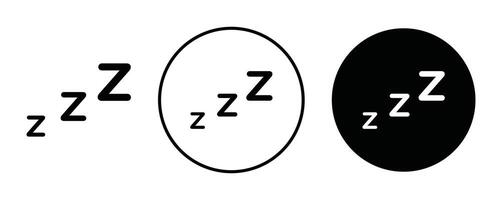 Zzz outline icon collection or set. Zzz Thin line art vector