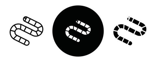 Worm outline icon collection or set. Worm Thin line art vector