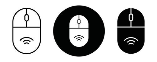 Wireless mouse outline icon collection or set. Wireless mouse Thin line art vector