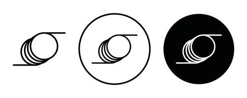 Wire outline icon collection or set. Wire Thin line art vector