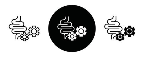 Work digestive system icon line art vector
