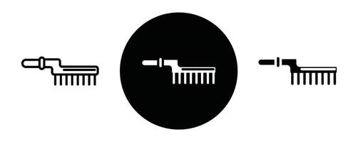 Wire brush outline icon collection or set. Wire brush Thin line art vector