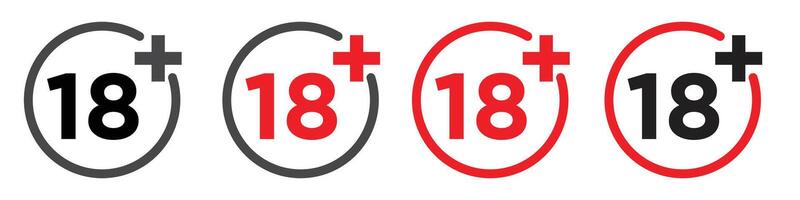 Restricted Content Indicator Icon for Mature Audience Media Selection vector