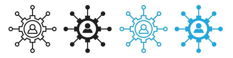 Specialized Skill Set Icon Highlighting Exceptional Worker Performance and Abilities vector