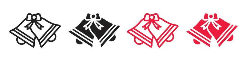 Smartphone Notification Bell Icons for Alerts and Alarms in Mobile Communication vector