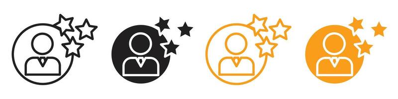 Best employee icon highlighting exceptional performance and recognition, perfect for HR departments and employee awards programs vector