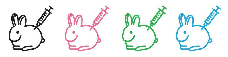 Animal testing icon highlighting lab experiments and research, ideal for scientific studies and ethical discussions vector