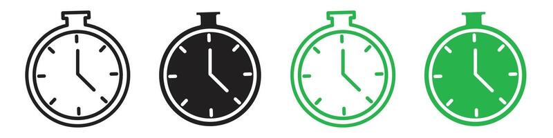 Clock icon illustrating time management and scheduling, ideal for business planners, productivity tools, and timekeeping devices vector