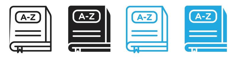 Dictionaries icon depicting a stack of reference books, perfect for educational materials and language resources vector