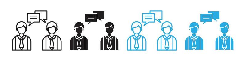 Business Consultation and Client Support Icons in Showcasing Expert Advice and Strategies vector