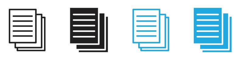 Documents icon showing organized paperwork, suitable for office administration and business documentation vector