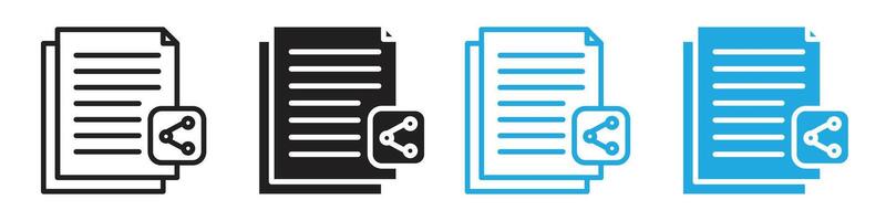 Share Document Icon for Effective Social Media Marketing and Content Distribution vector
