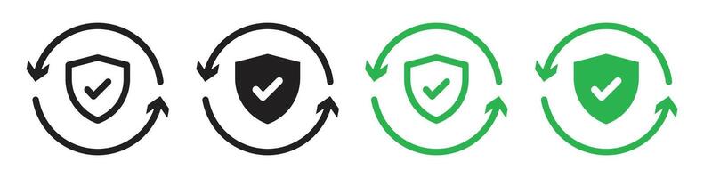 Checkmark Icon for Safety Verification and Secure Guarantee Assurance vector