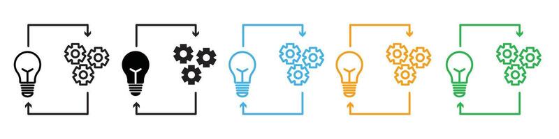 Implementation icon line art vector