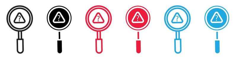 Finding problem icon emphasizing solution discovery, strategic planning, and research for business management vector