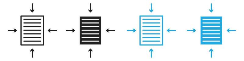 Efficient File Compression Icon for Space-Saving Document Storage Solutions vector
