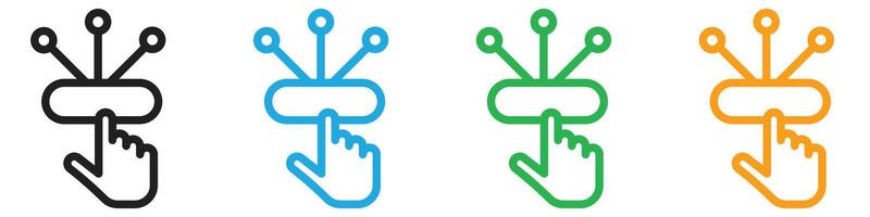 Interaction icon line art vector