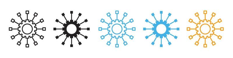 Integration icon line art vector