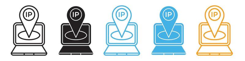 IP icon line art vector