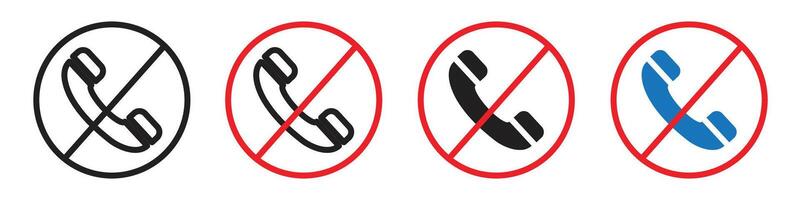 Restricted Phone Usage Icon for Silence Zones vector