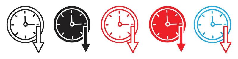 Efficient Time Management Icon for Shortened Office Hours vector