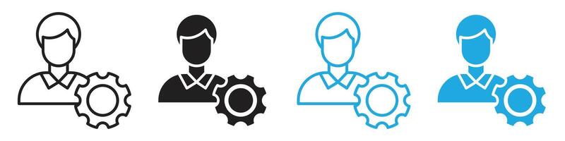 Manager icon representing leadership and team coordination, perfect for business management, corporate training, and HR tools vector