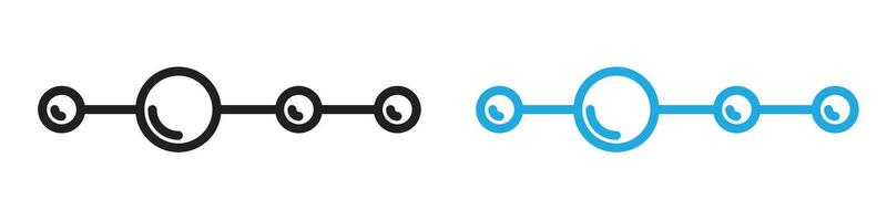 Linear molecular structure icon line art vector