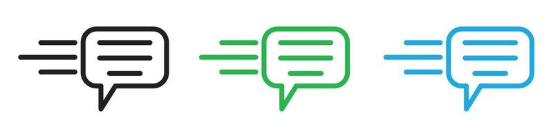 Quick Message icon line art vector