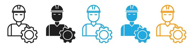 Service Technician Icon with Precision Tools for Optimal Maintenance vector