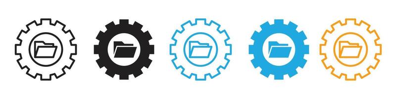 E-commerce Product Handling and Order Shipping Management Icons vector